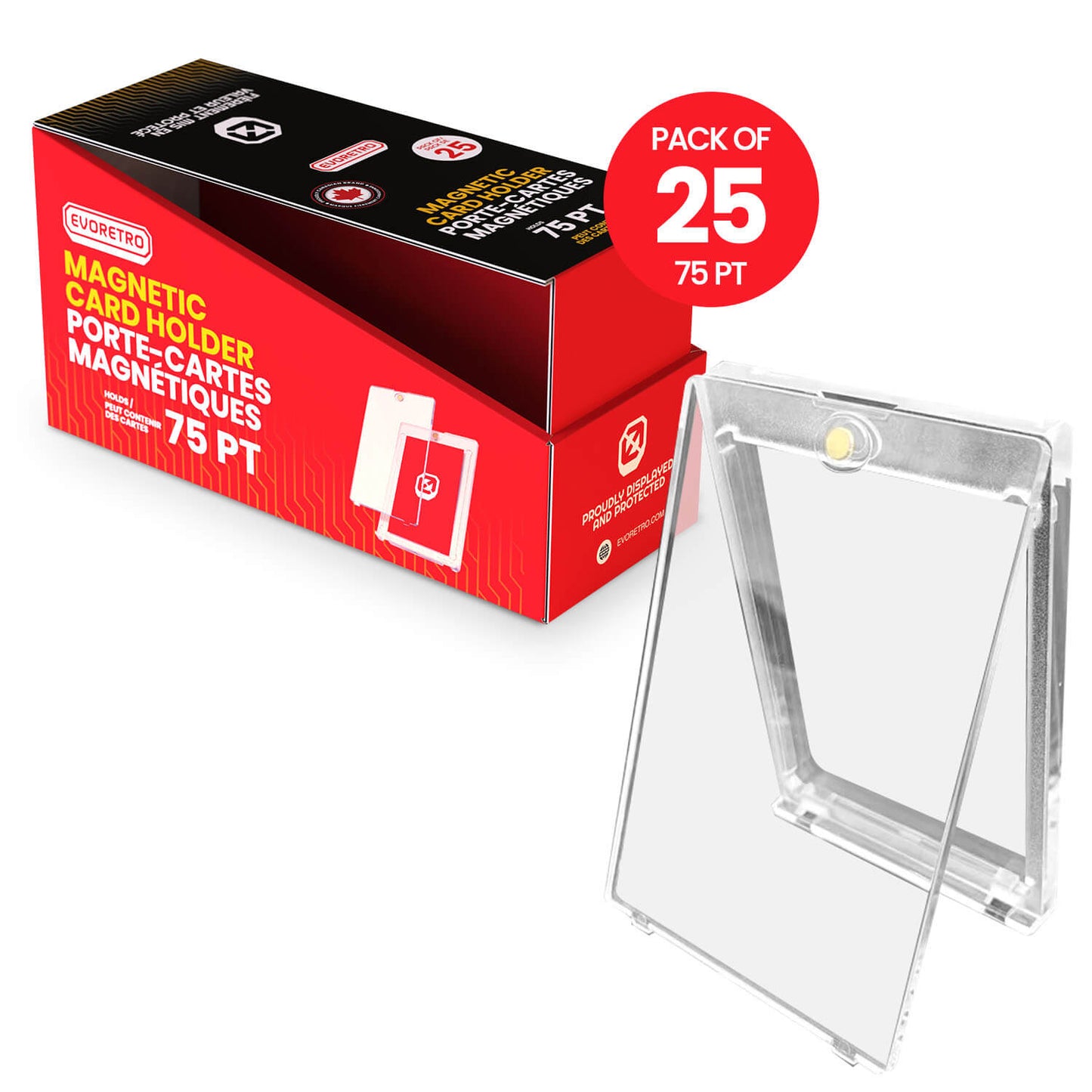 One Touch Magnetic Card Holder – 25 Pack